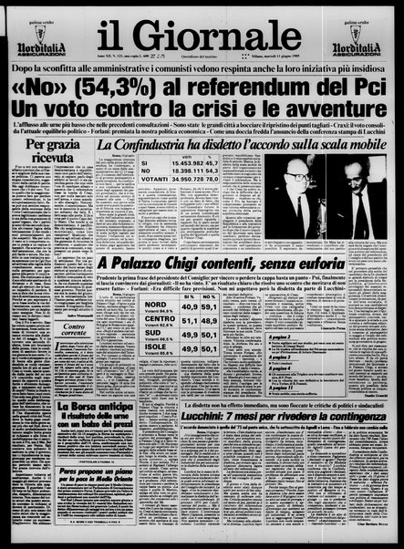 Il giornale : quotidiano del mattino